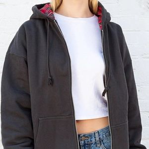 SOLD!! // Brandy Melville Christy Plaid Hoodie
